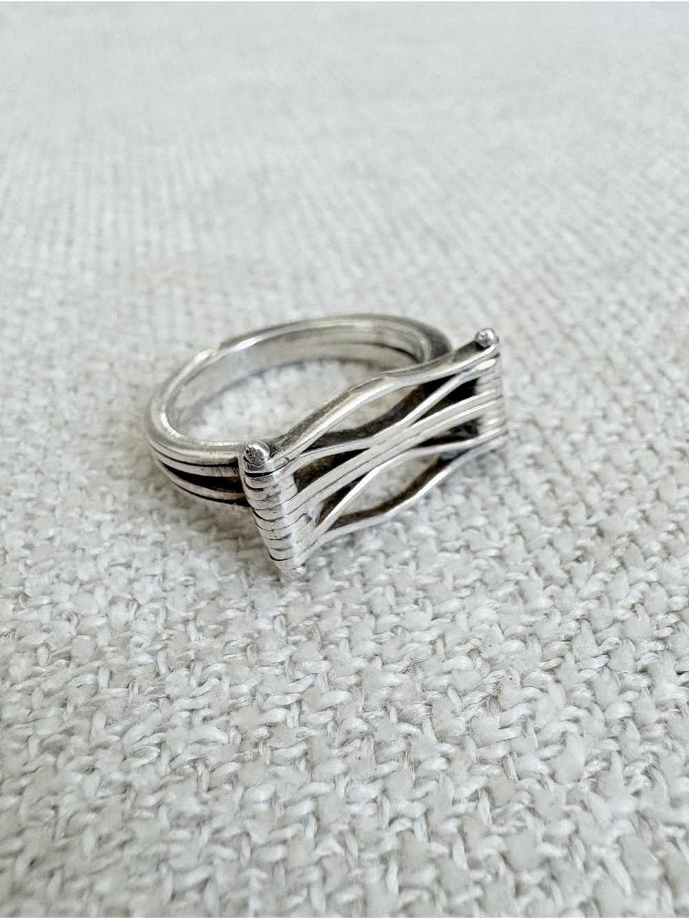 Sterling Silver Handcrafted Ring - Size 7